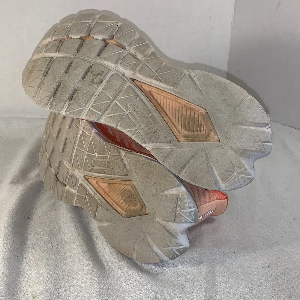 Women’s Hoka  Mach 5 ‘Camellia Peach’ Orange and White Athletic Shoes